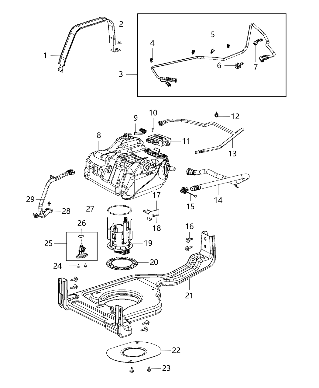 Mopar 68232840AA Clip 2 Way Fuel Bundle