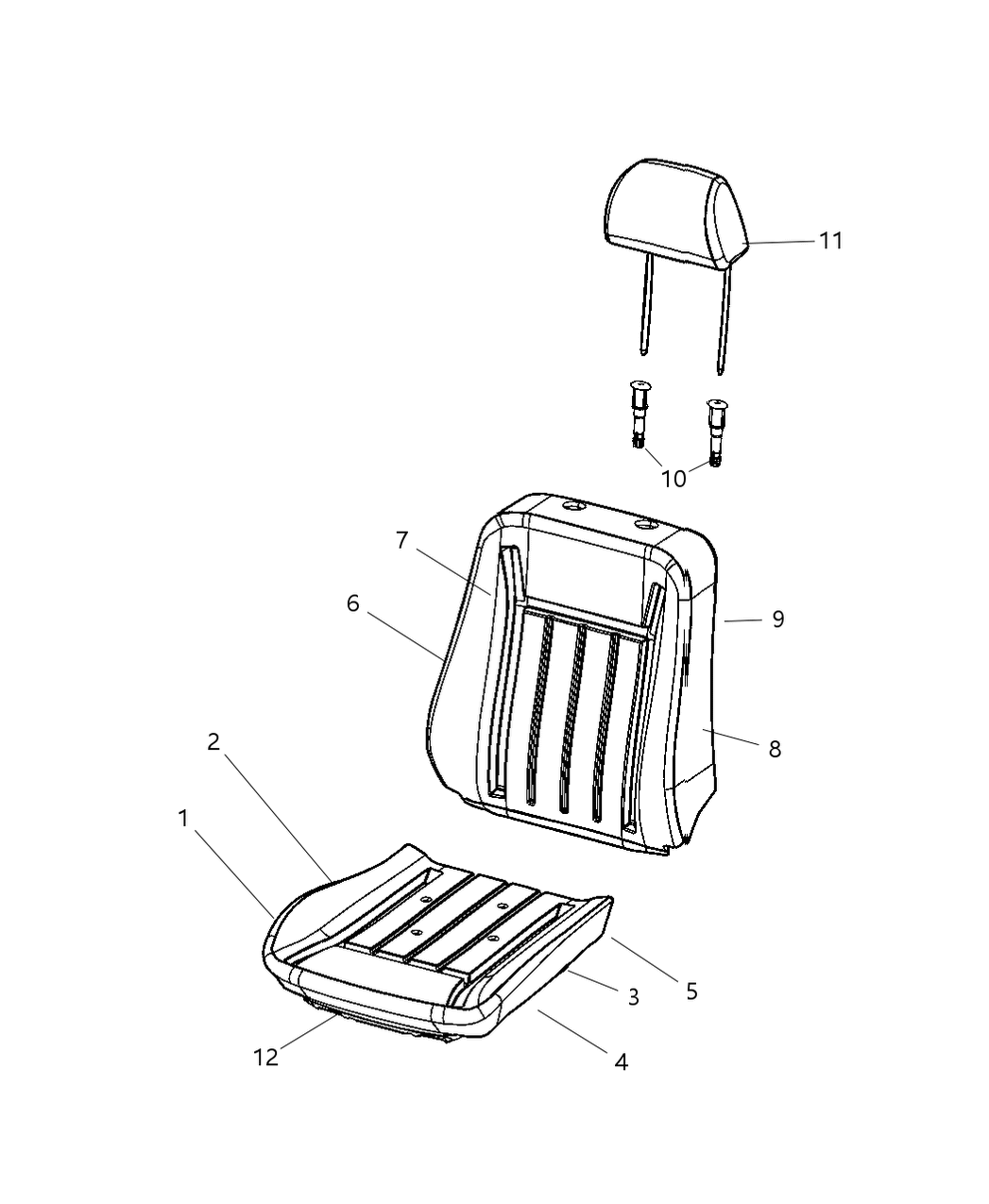 Mopar 1BW631DBAA Shield Seat Cushion