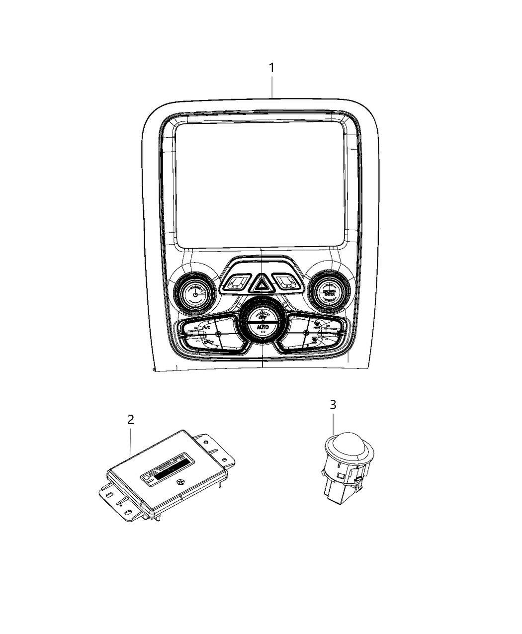 Mopar 5091906AA Center Stack Upper