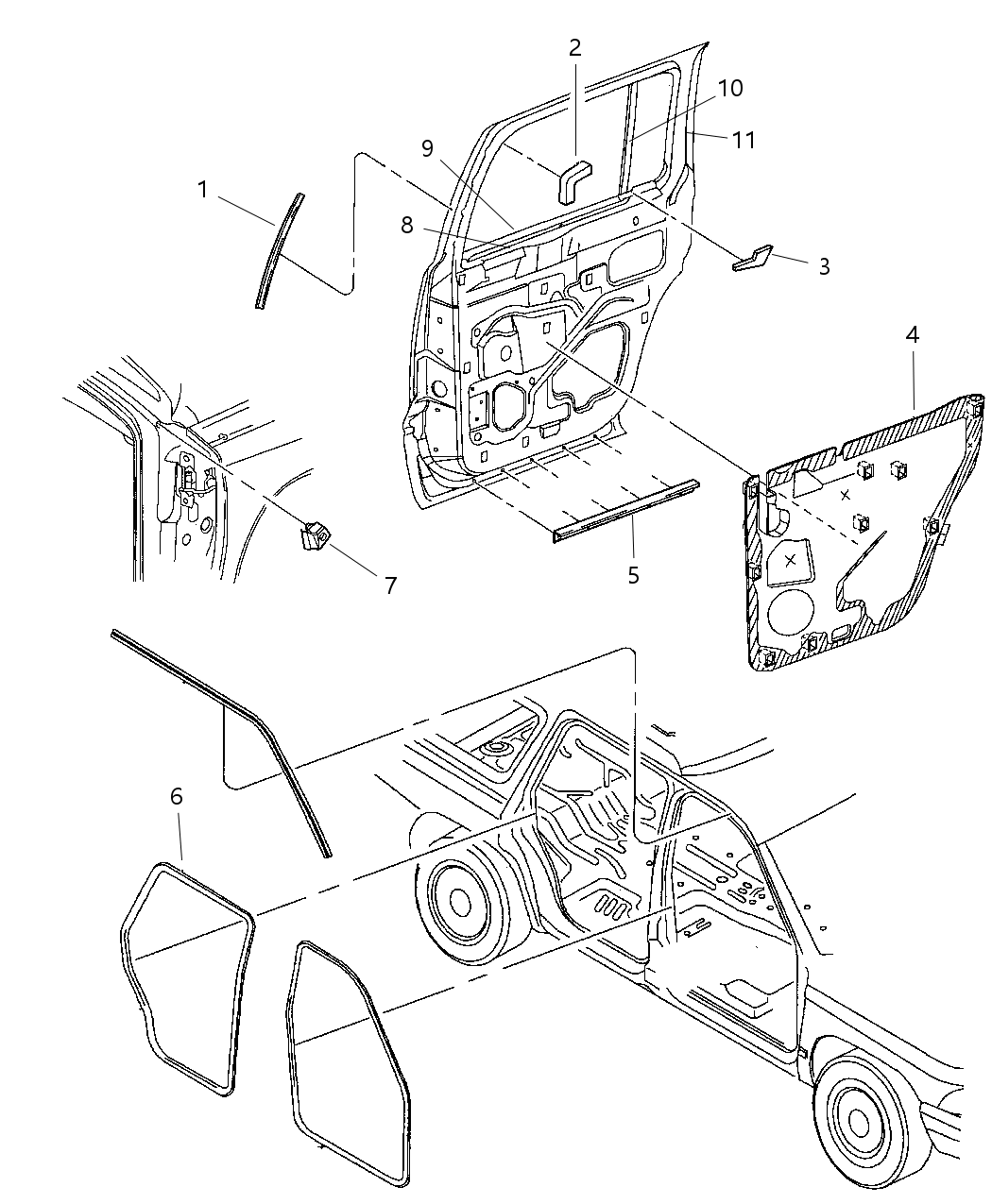 Mopar 55256415AD Seal Rear Door