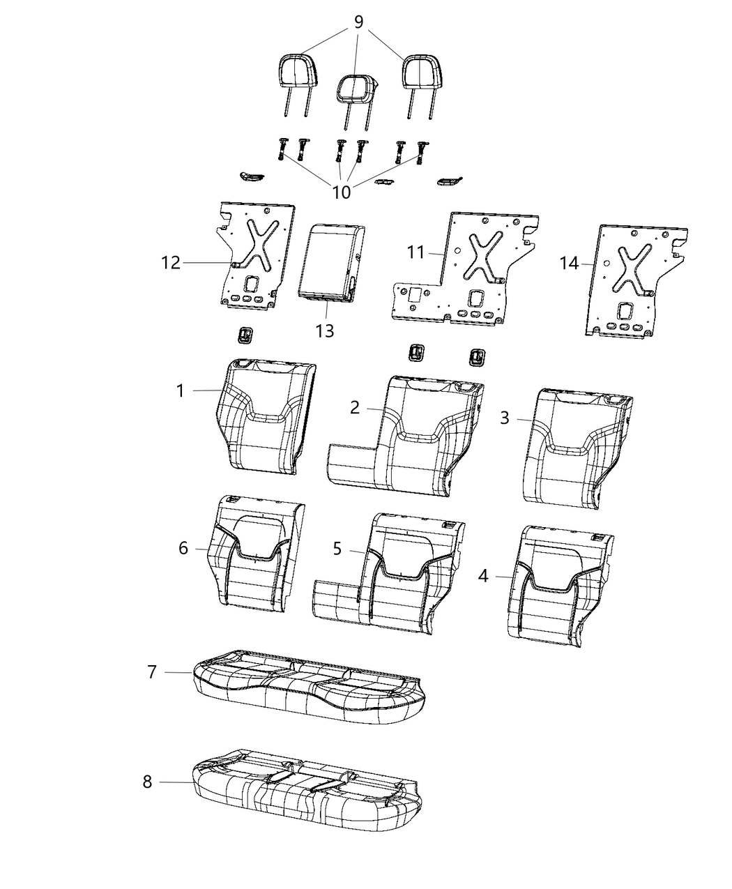 Mopar 5YS23LTUAA Headrest Rear
