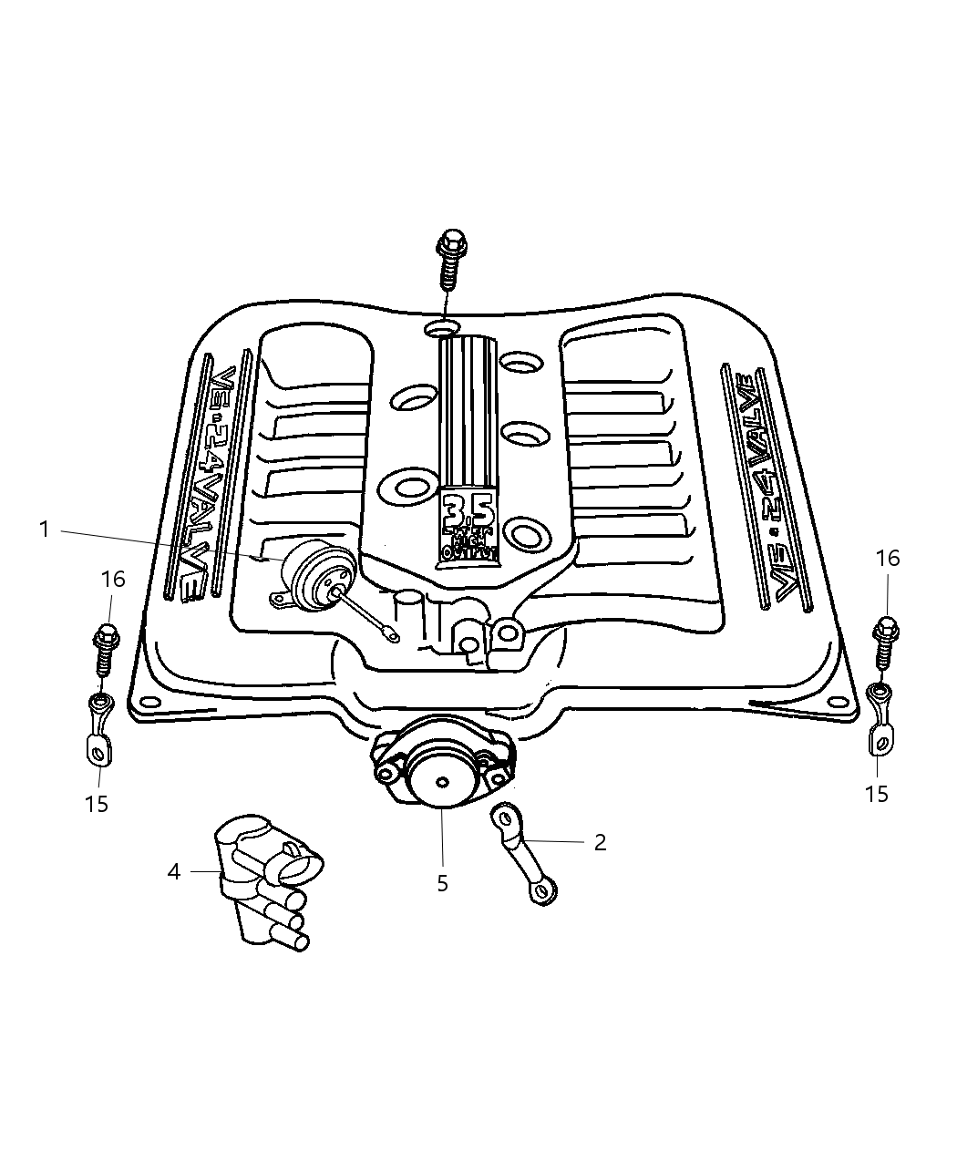 Mopar 4865269AA Clip Vacuum Harness