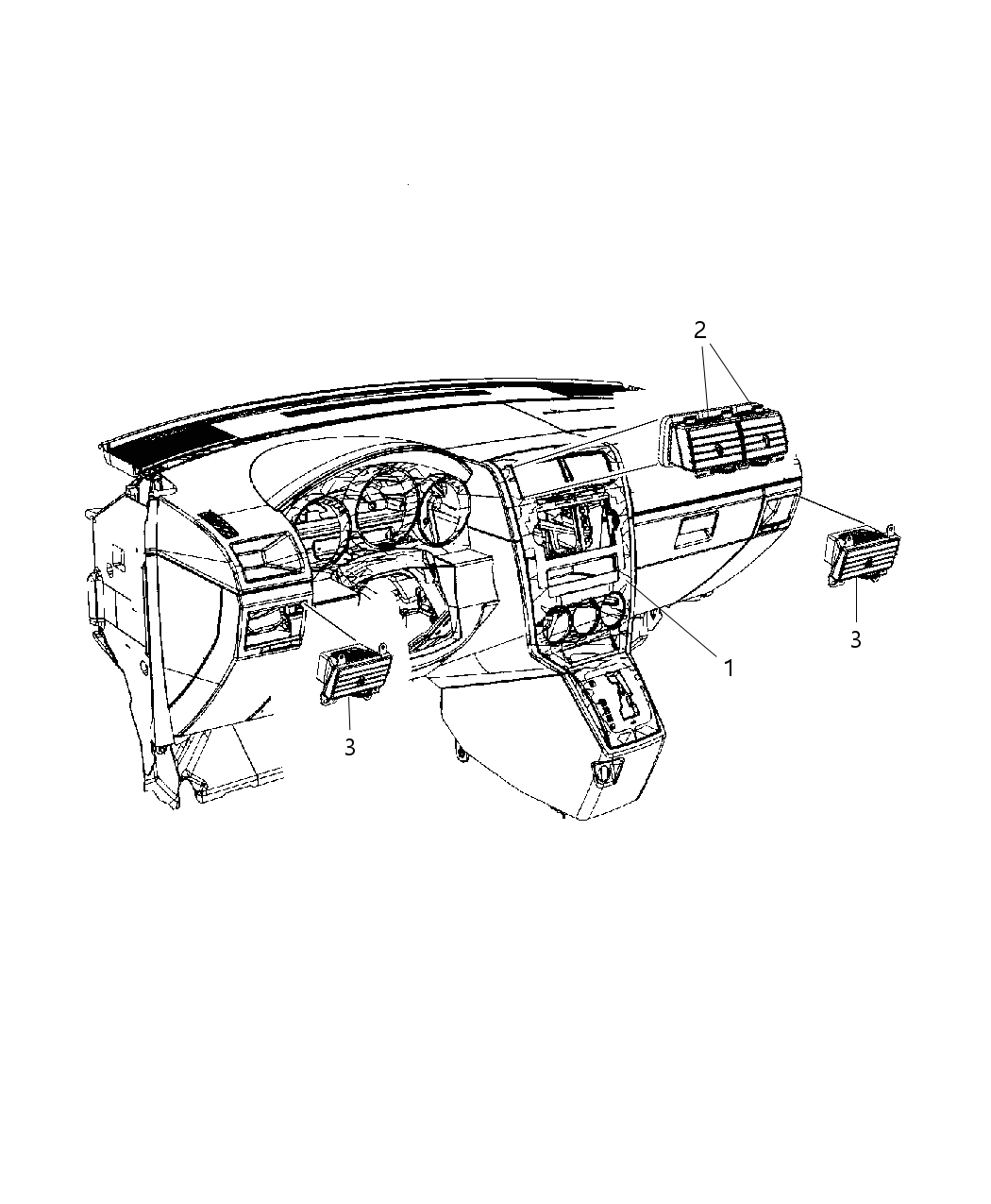 Mopar YZ081B6AB Bezel Instrument Panel Center