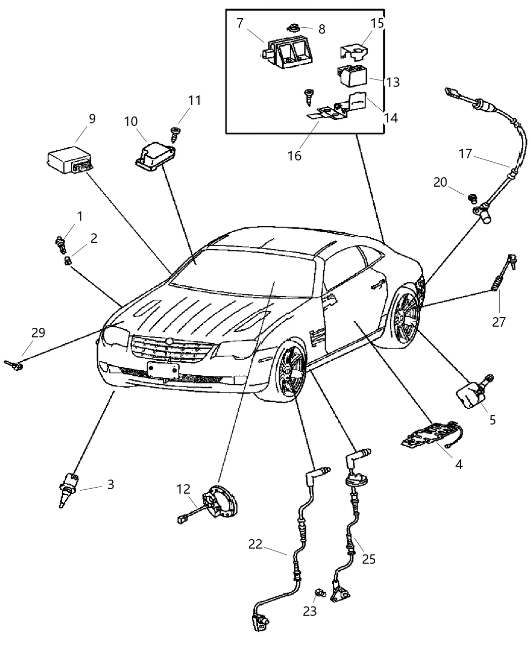 Mopar 5098298AA ABS Sensor Bracket