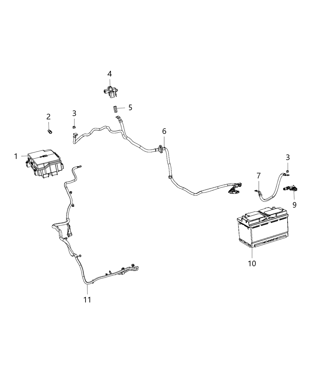Mopar 68252105AE Wiring Battery Positive