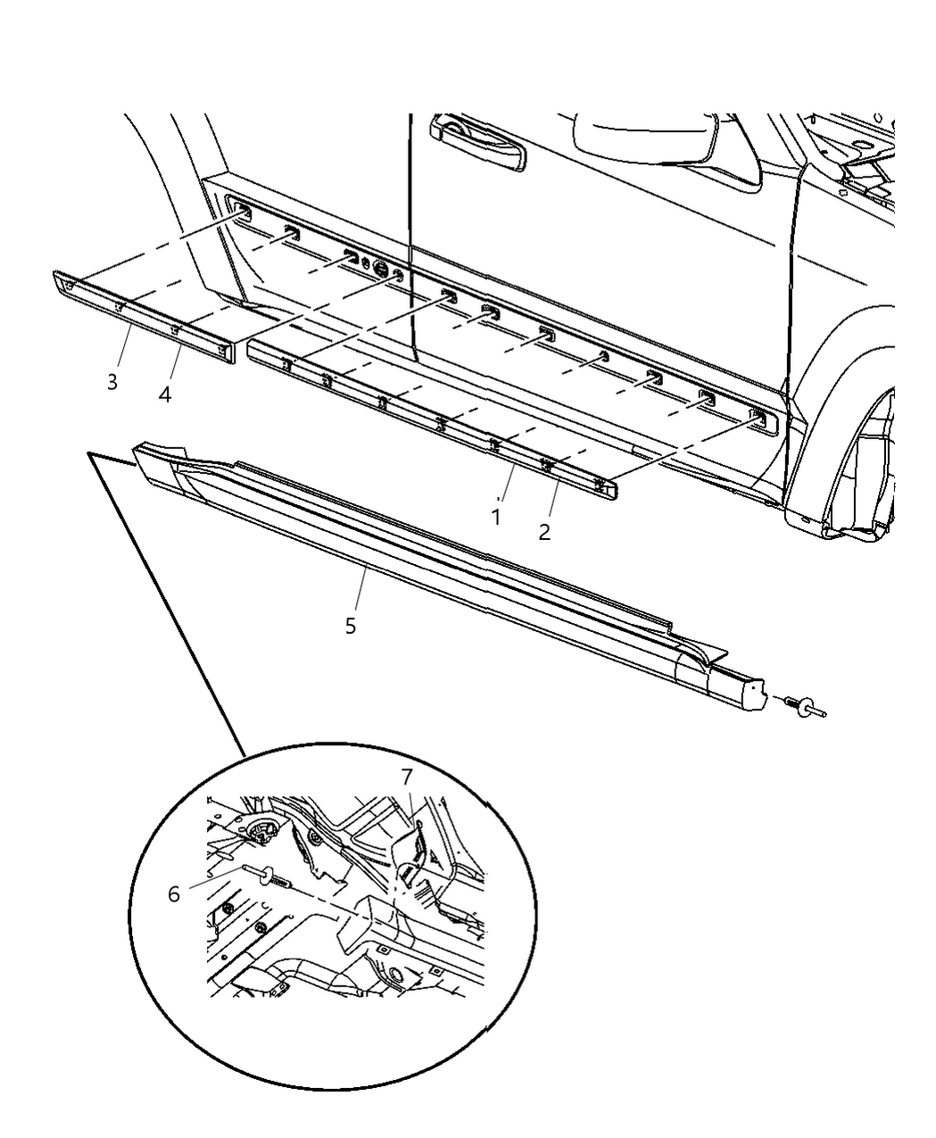 Mopar 5HU15RXFAC Molding Front Door