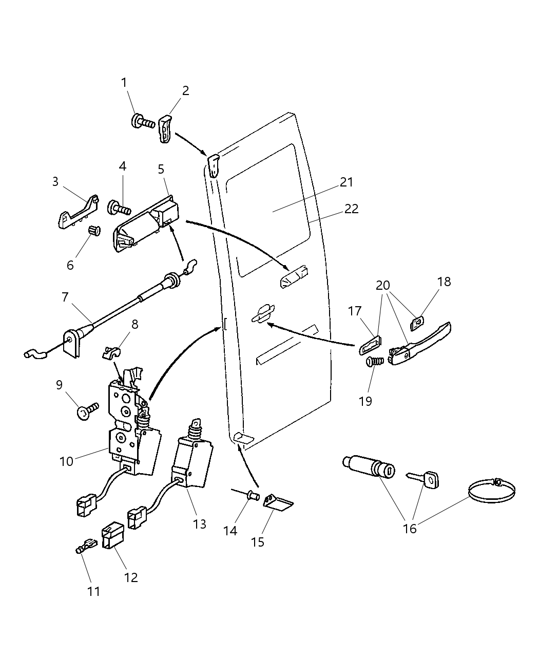 Mopar 5124016AA Glass Cargo Door