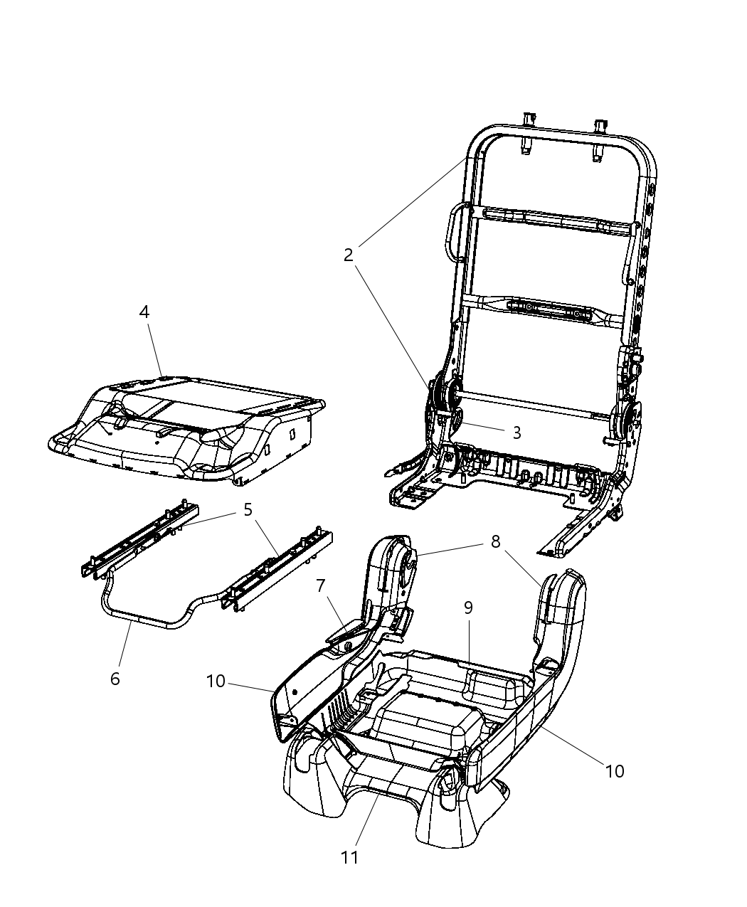 Mopar YM561D5AA Shield Seat Adjuster