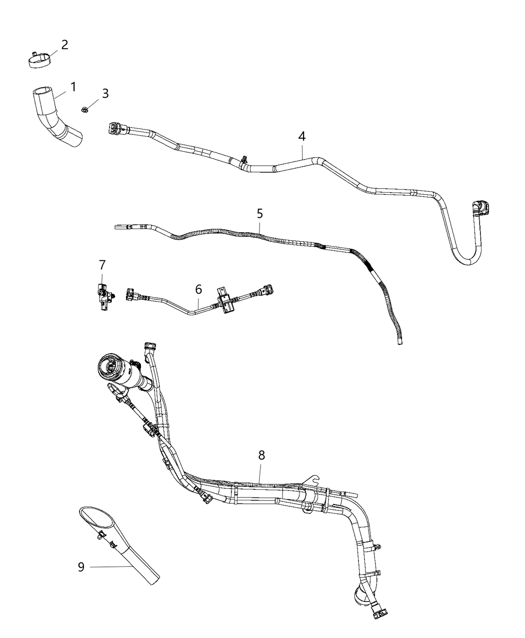 Mopar 52030119AA Hose Overflow