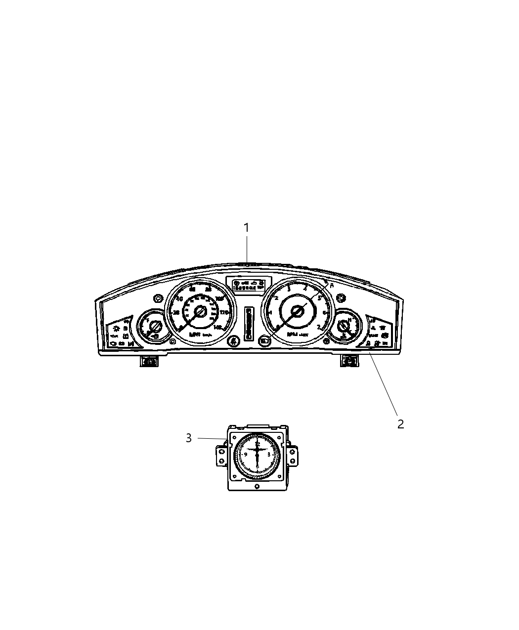 Mopar 68330917AA Mask And Lens Instrument Cluster