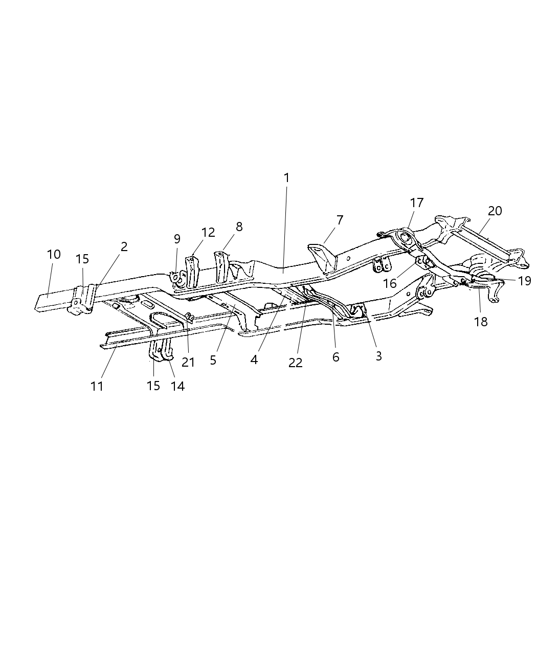 Mopar 52057861AB Side Rail, Rear Driver Side