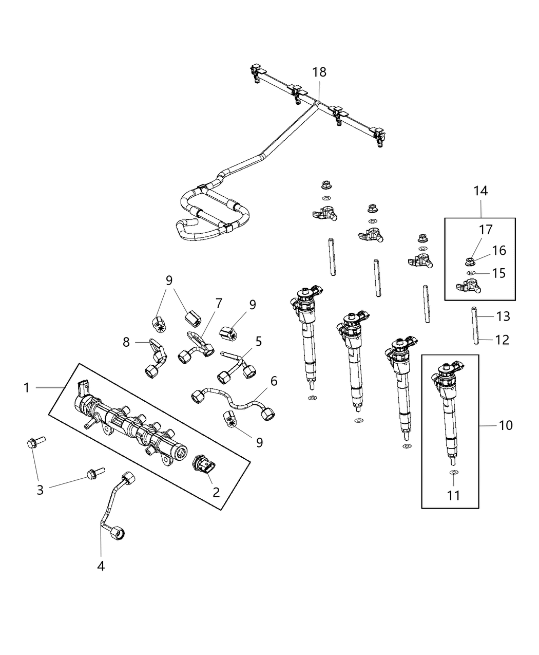 Mopar 68286209AA Clamp Injector