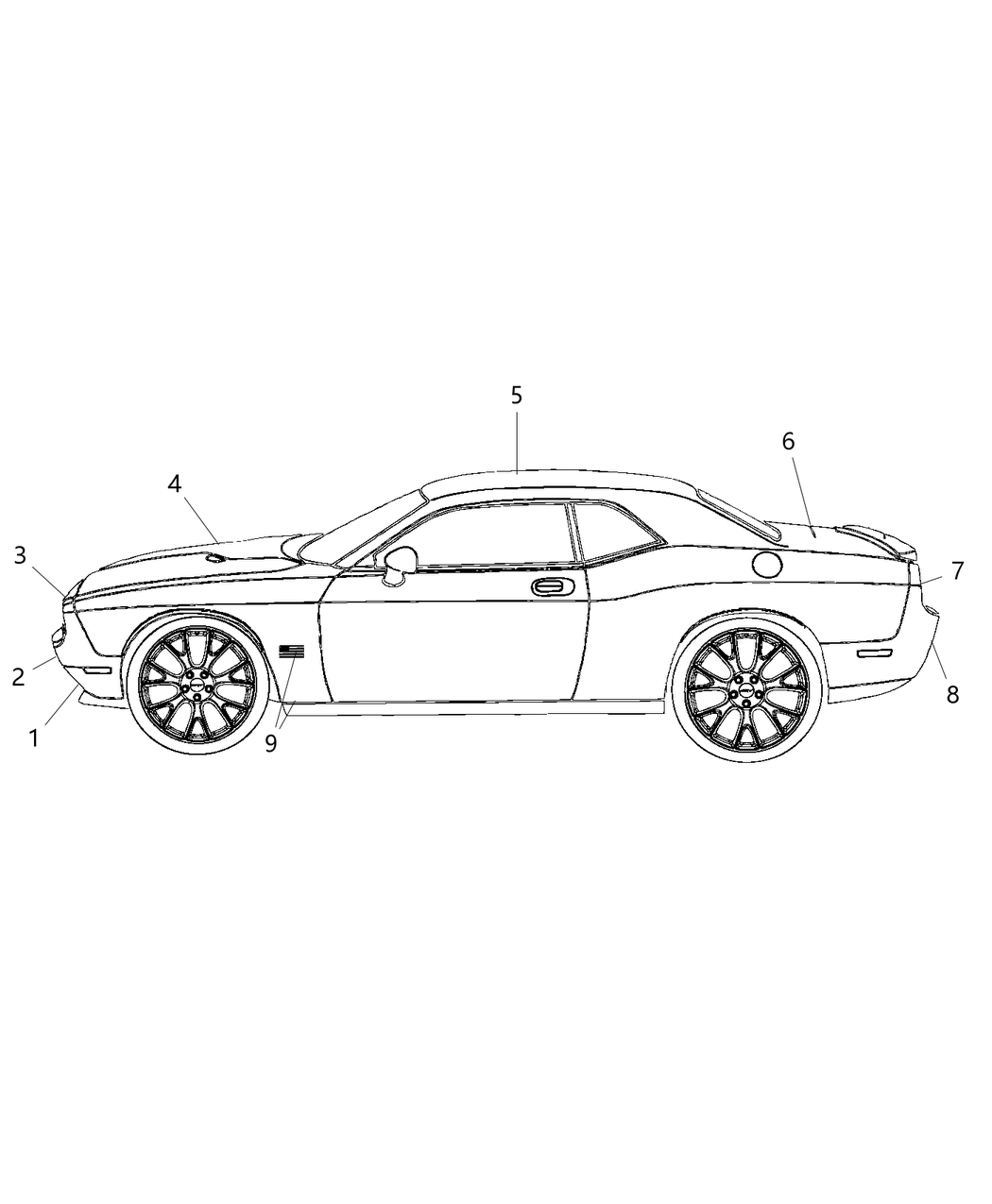 Mopar 7AA77HA5AA Decal Fascia Front Middle