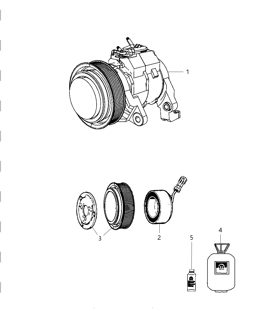 Mopar 2AMA11411A Compressor A/C With Clutch