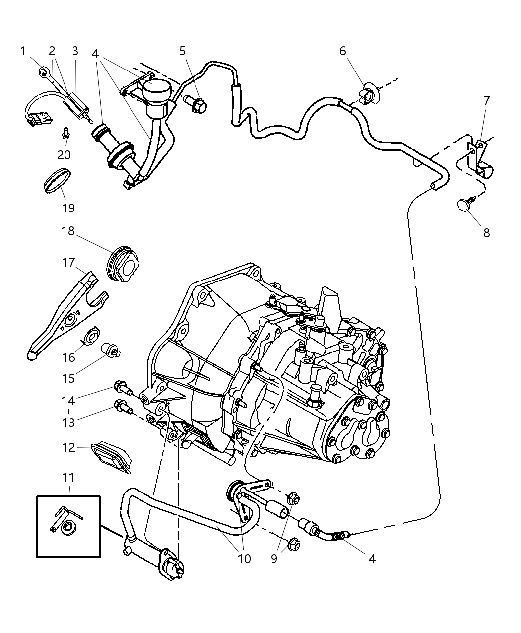 Mopar 4668331AB Slave Cylinder