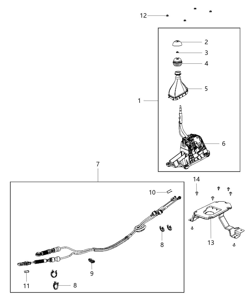 Mopar 6BJ141A9AB Boot Gear Shift Lever