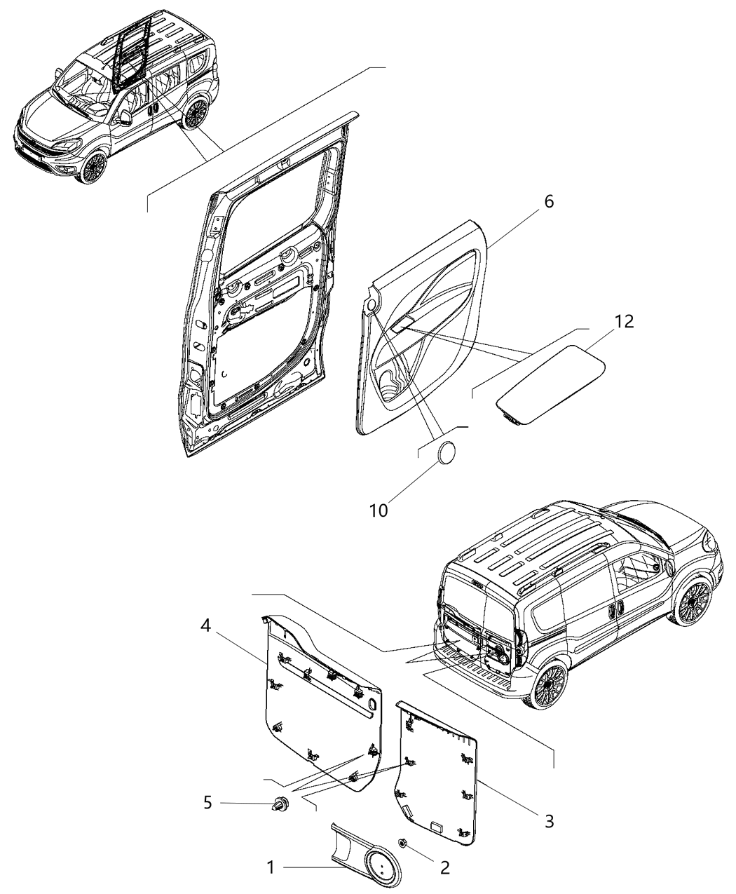 Mopar 6EH31LXHAA Panel Sliding Door Trim