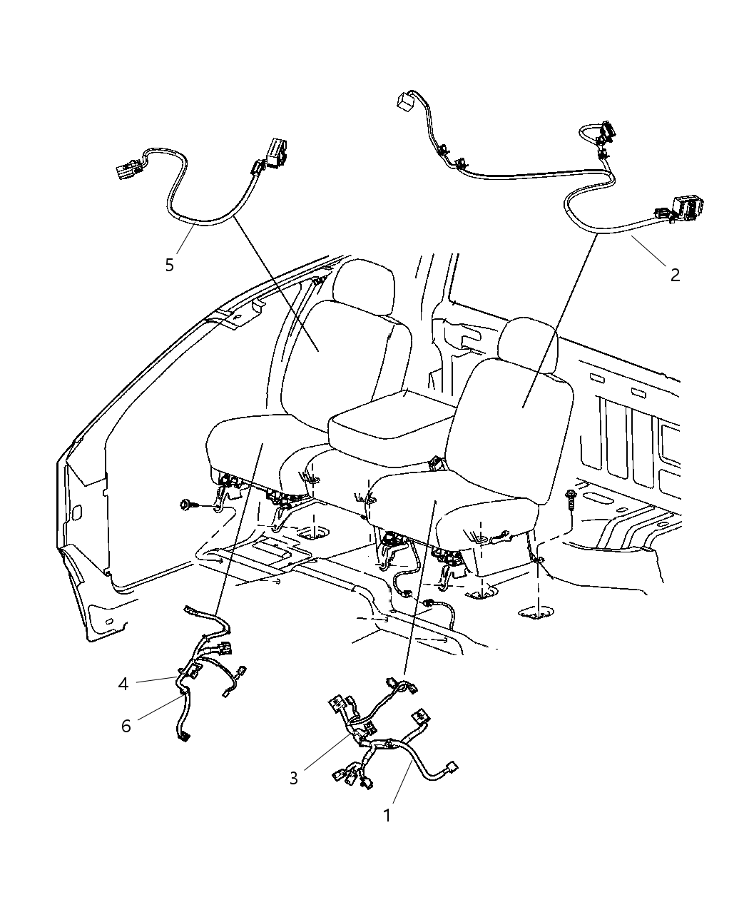 Mopar 68050740AA Wiring Seat Back