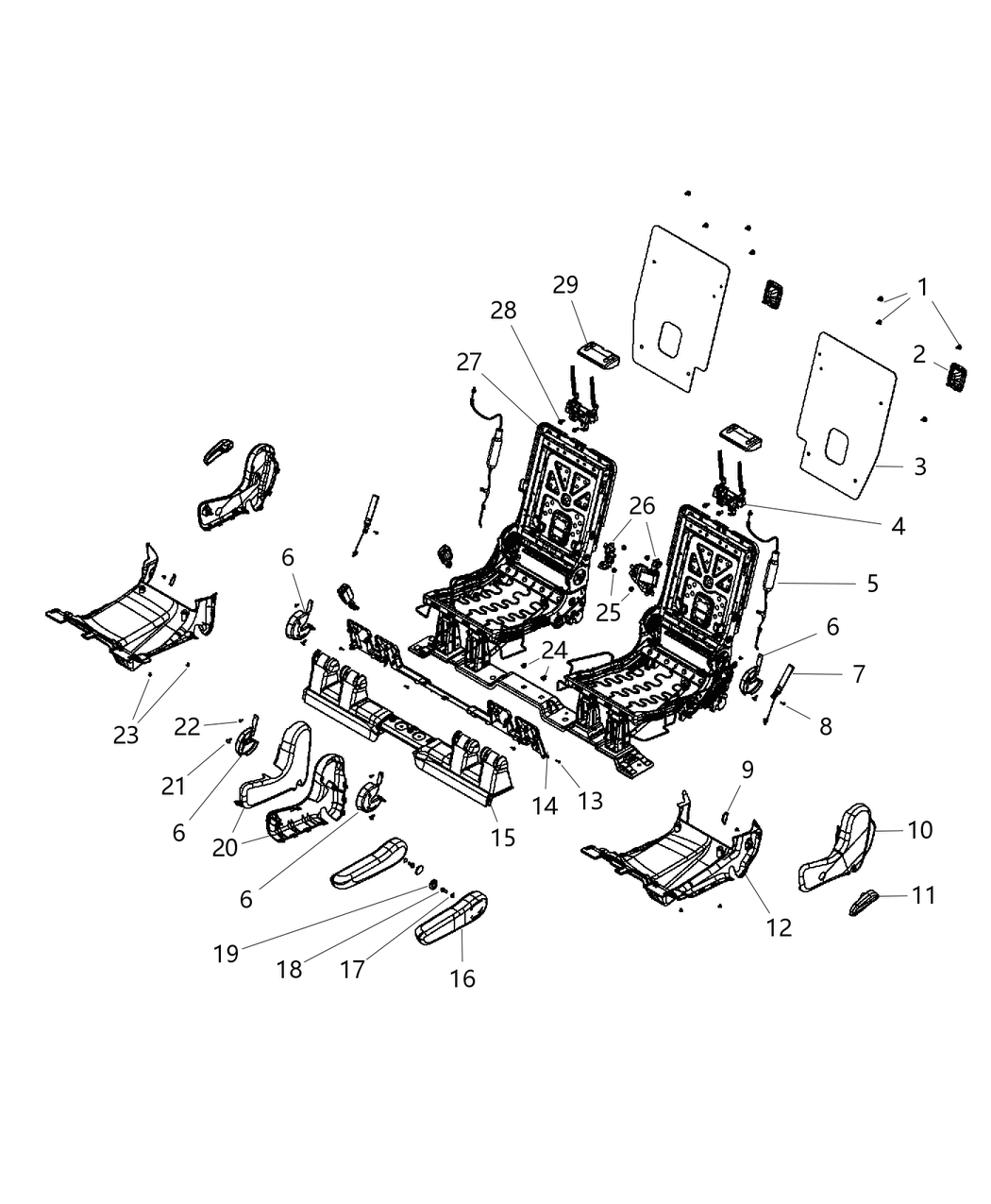 Mopar 5NX79DX9AA Armrest Second Row