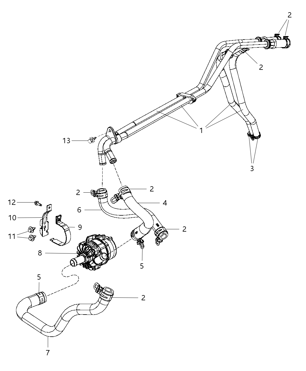 Mopar 68069584AA Cover Auxiliary HVAC Heater Pump