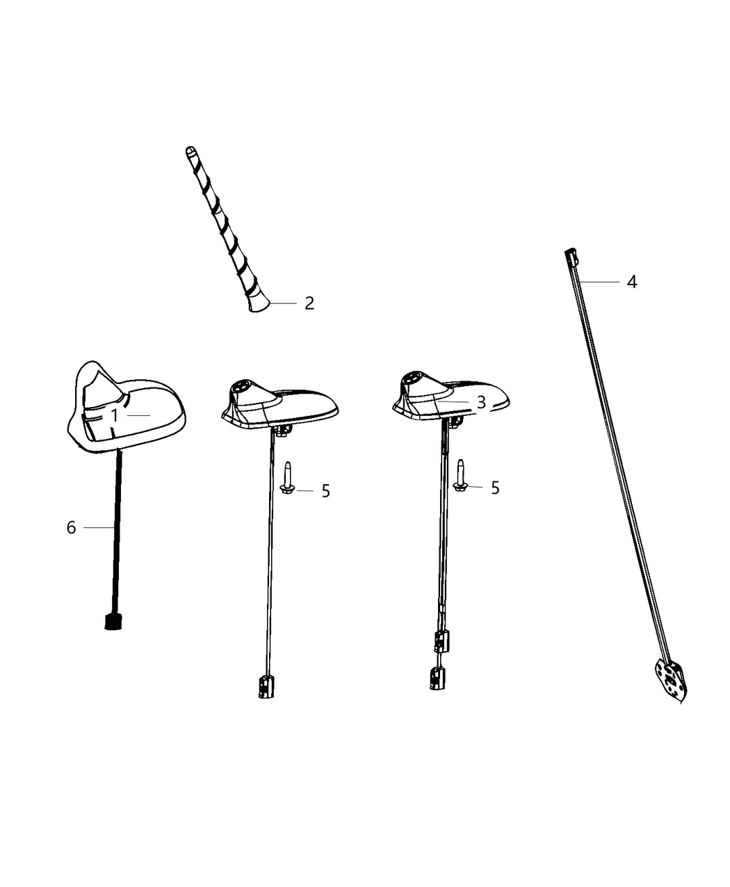 Mopar 68268161AA Antenna Base Cable And Bracket
