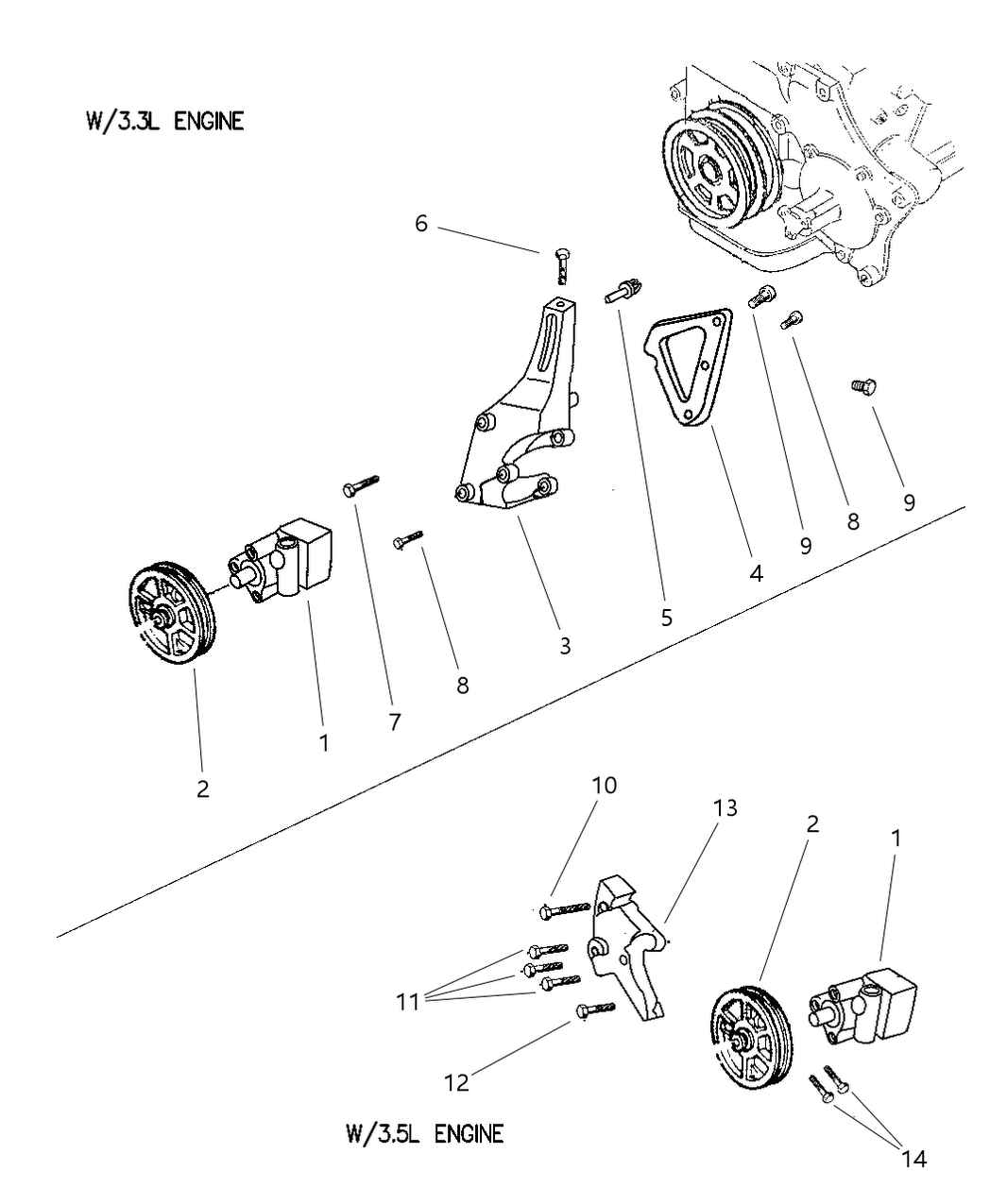Mopar R4798348 Pump, Assembly Power Steering 1993-4