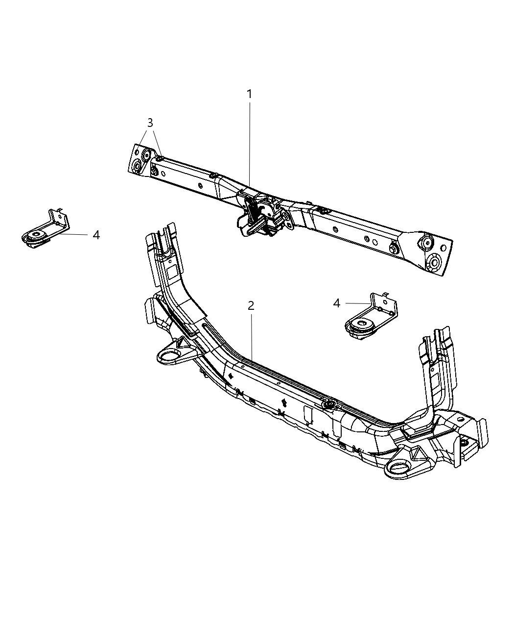 Mopar 5115986AE Crossmember Radiator Closure Panel