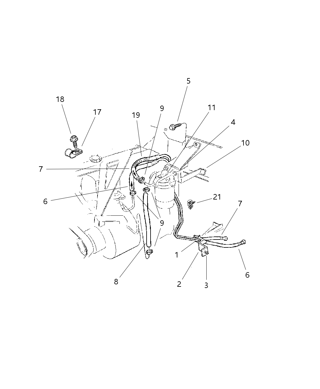 Mopar 53030927 Bracket Fuel Filter