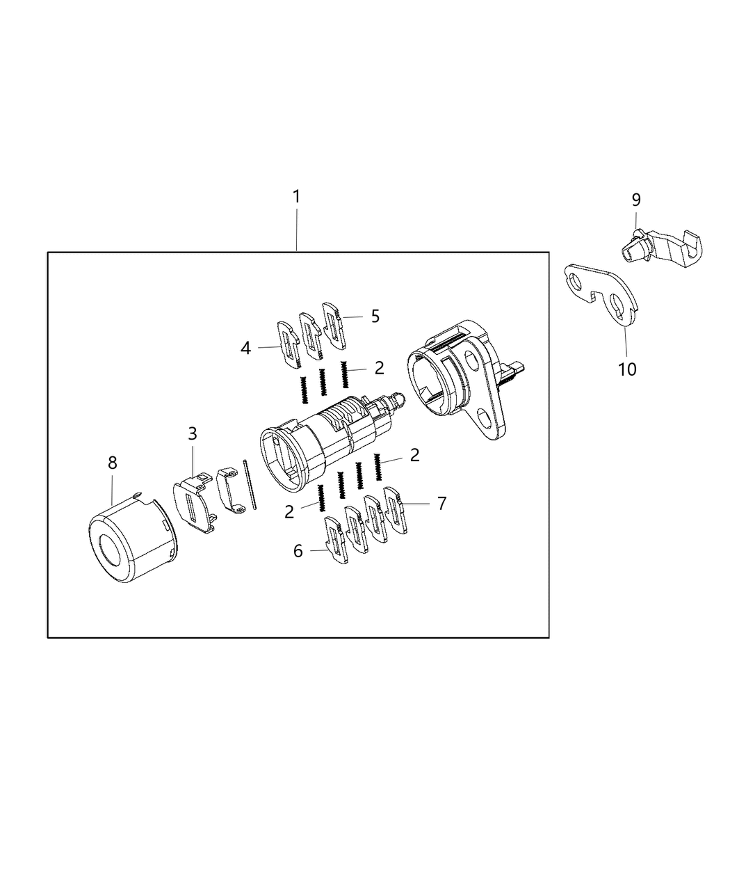 Mopar 4560226AB Shield Lock Cylinder Front Door