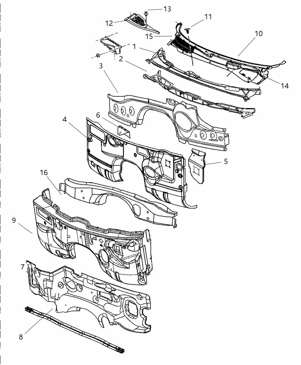 Mopar 4780785AC Silencer Dash Panel