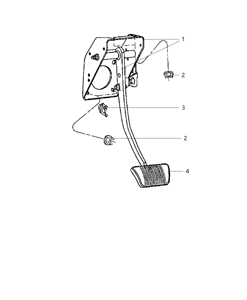 Mopar 52124732AB Pedal Assembly Non Adjustable