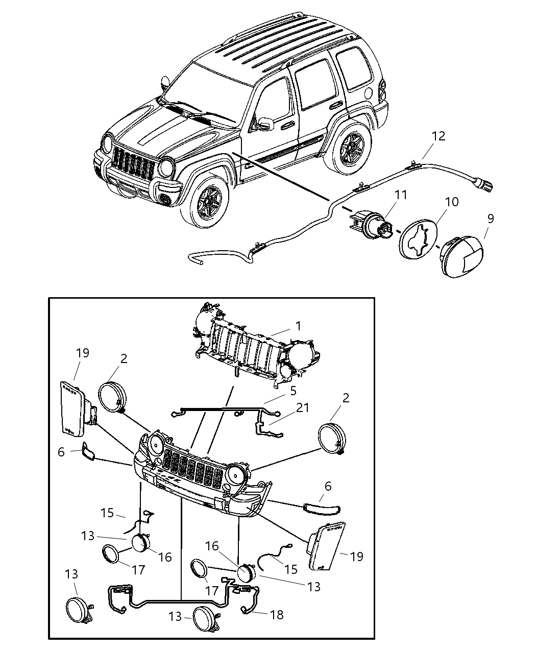 Mopar 55157111AB Wiring Front End Lighting