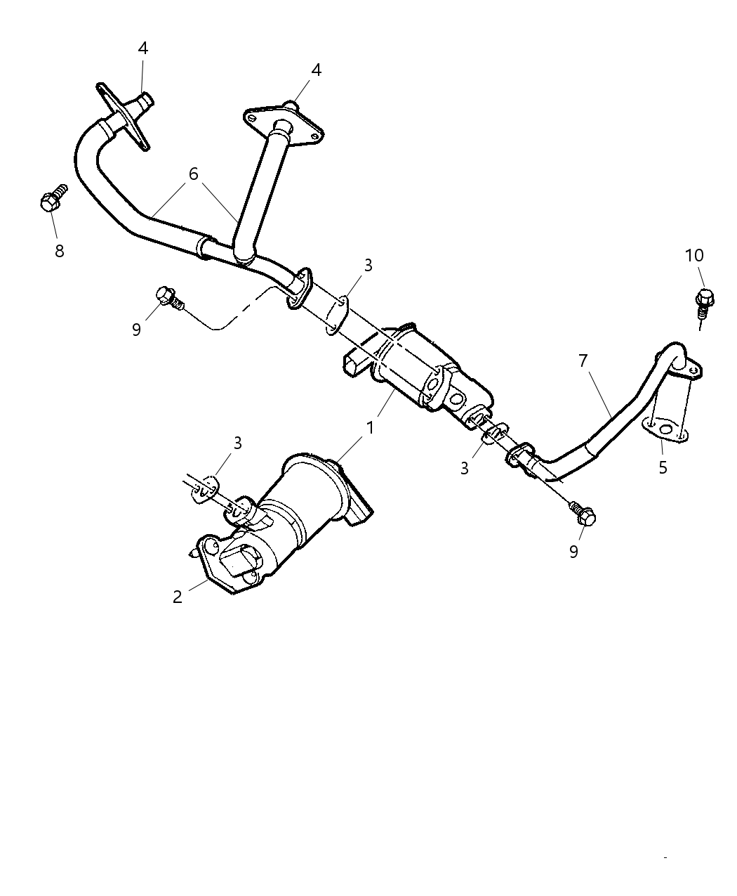 Mopar 4591415AA Tube Exhaust Manifold To EGR Valve