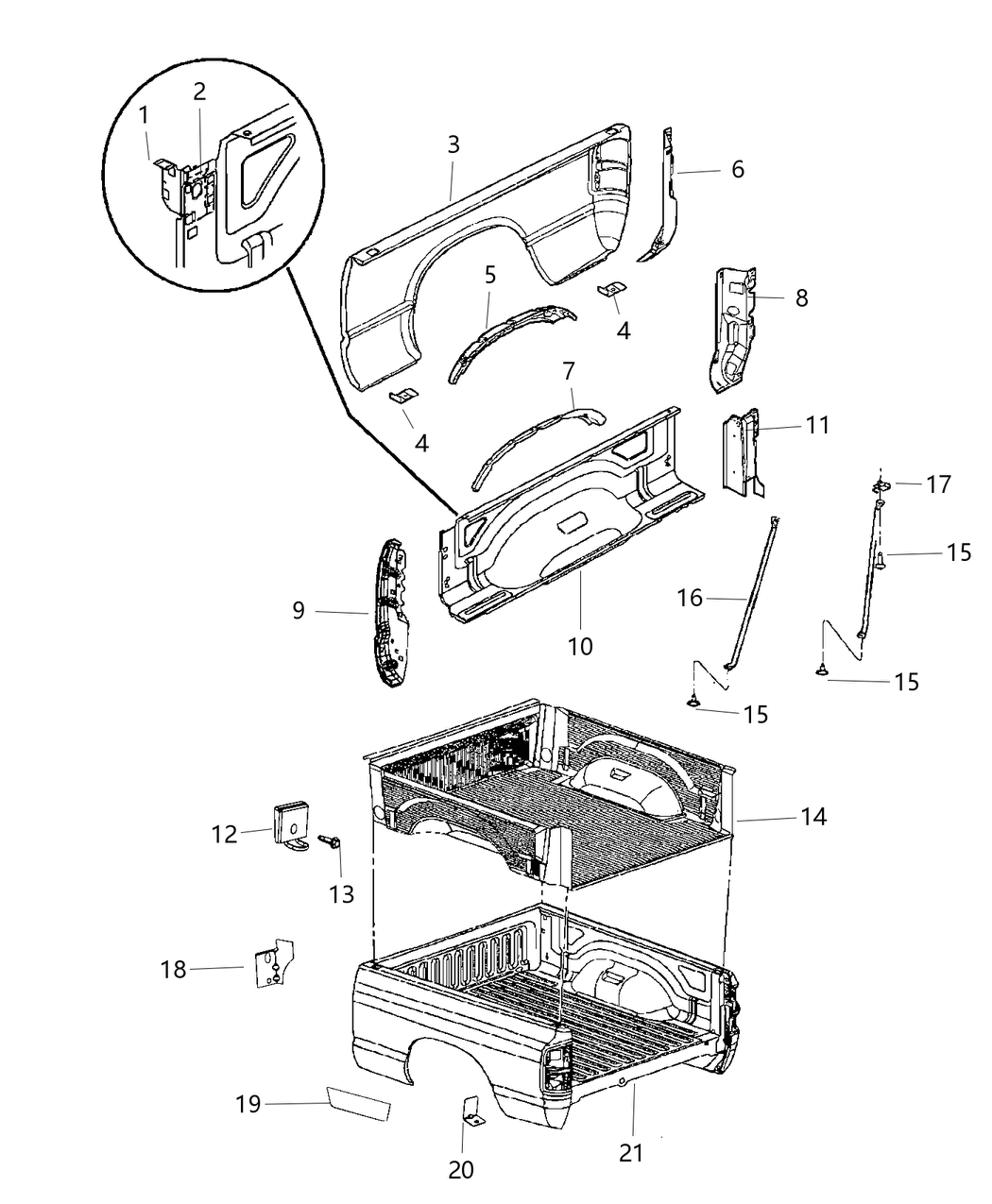 Mopar 68249401AA Panel Box Side Inner