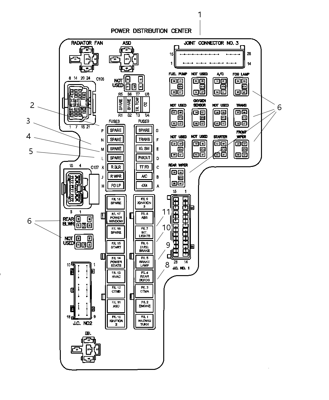 Mopar 5140889AA Cover Power Distribution Center