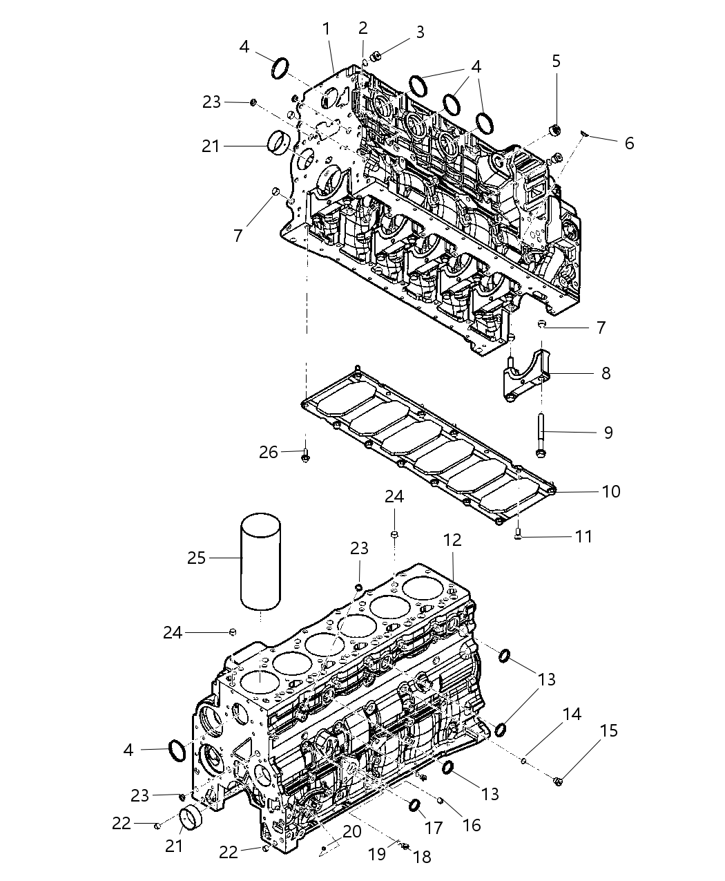 Mopar R8001620AA Engine Short