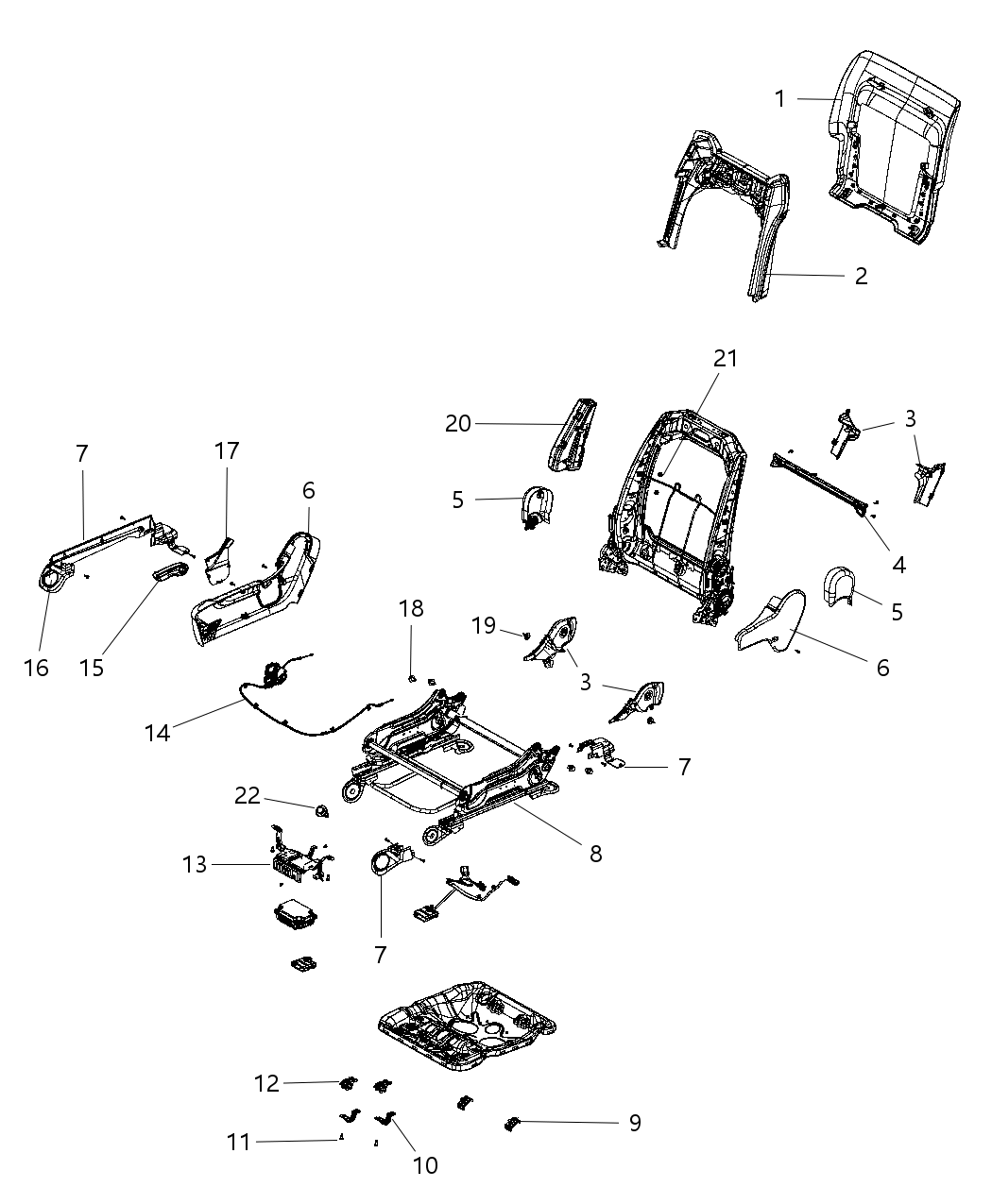 Mopar 4610306AG Adjuster Seat