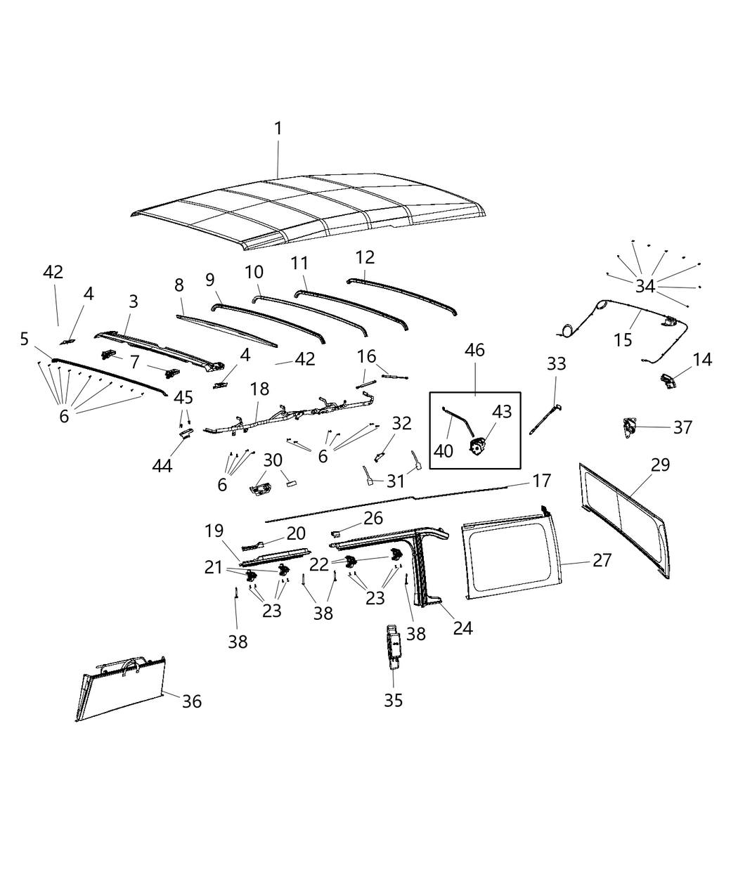 Mopar 5VP84FX9AB Window Tailgate
