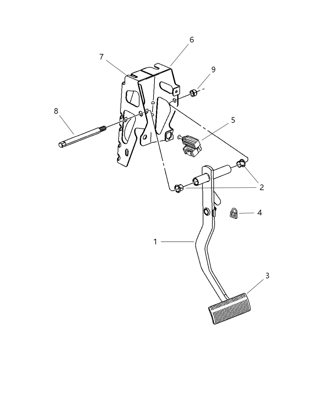 Mopar 4764659AA Bracket Clutch And Brake Pedal
