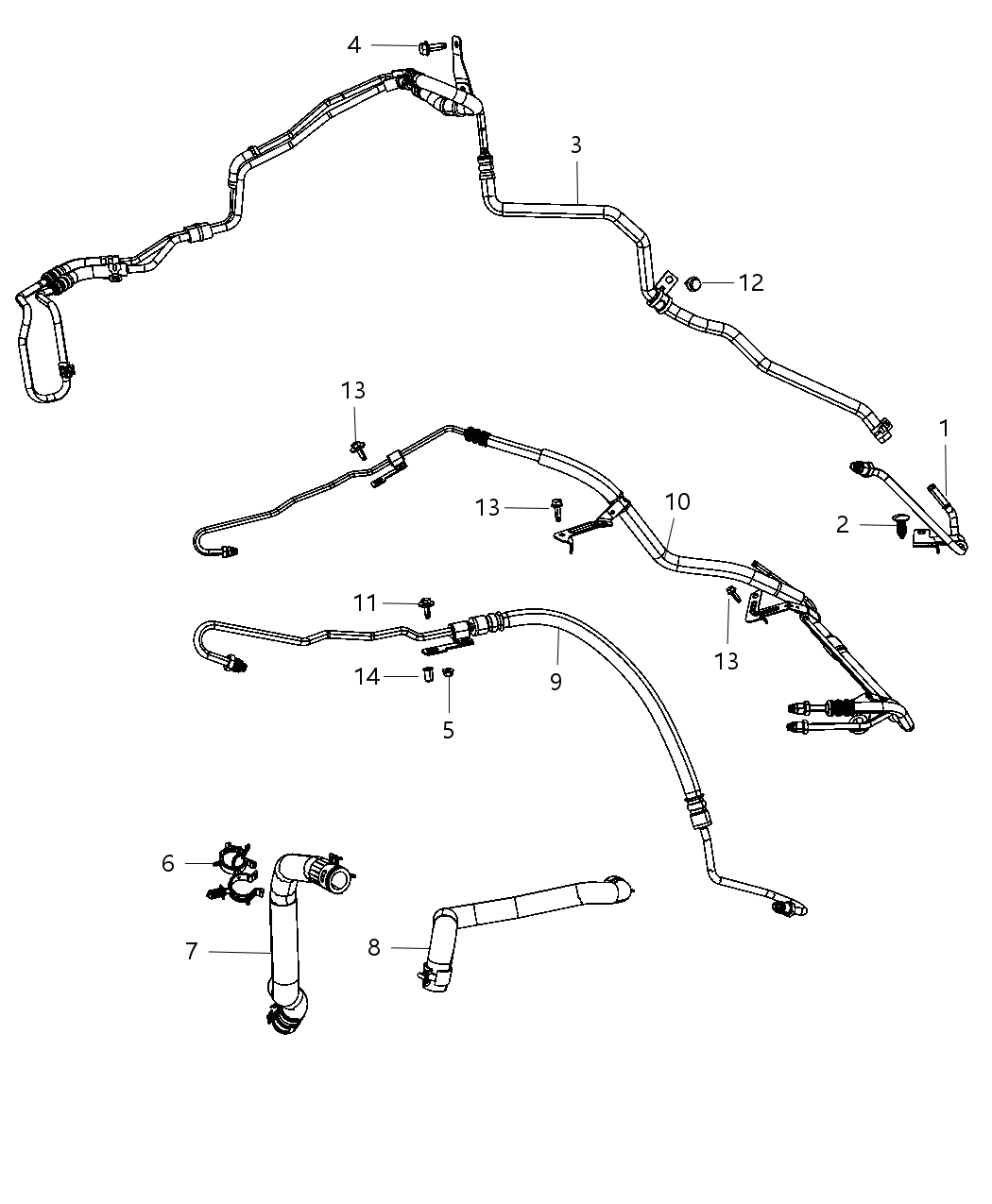 Mopar 5062047AB Clip Power Steering Hose