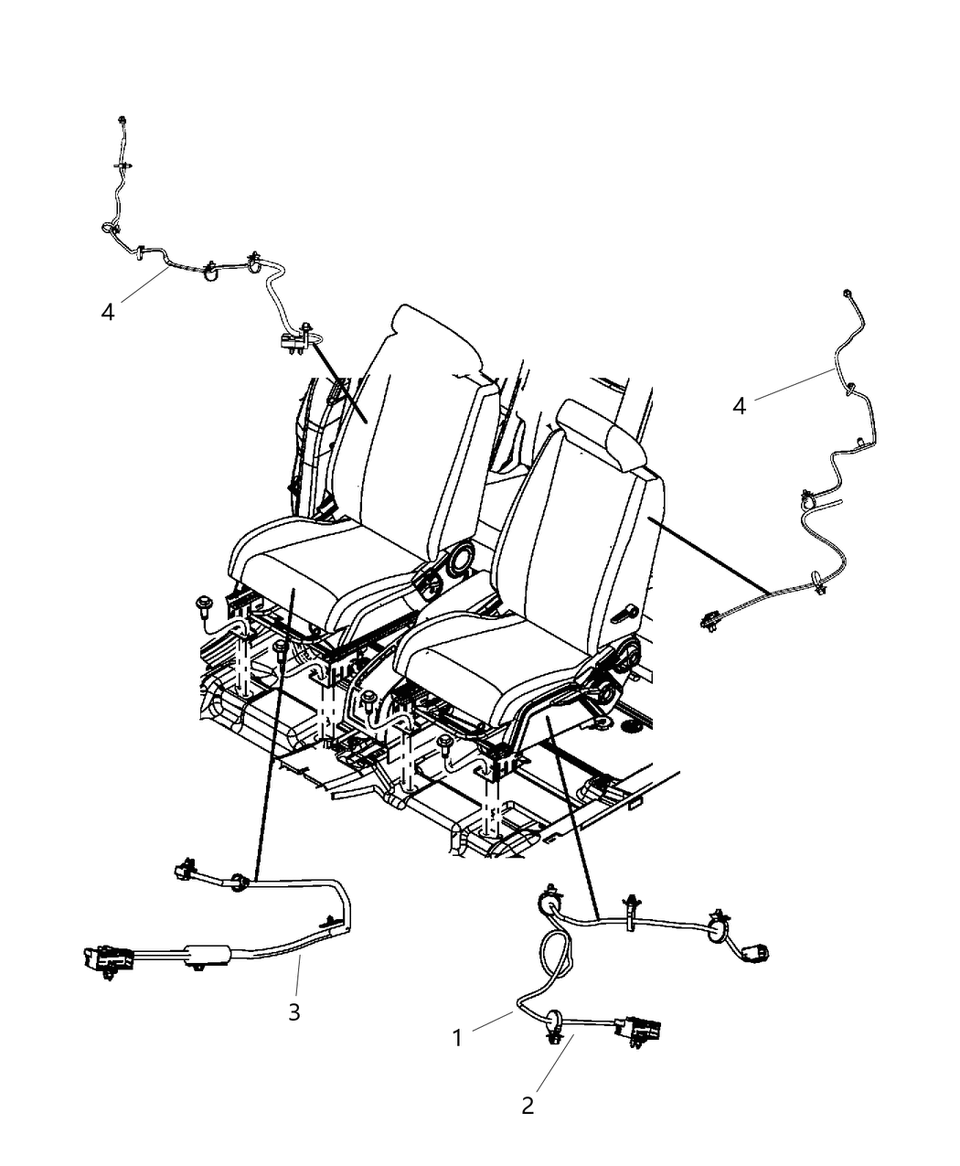 Mopar 68065764AA Wiring Seat