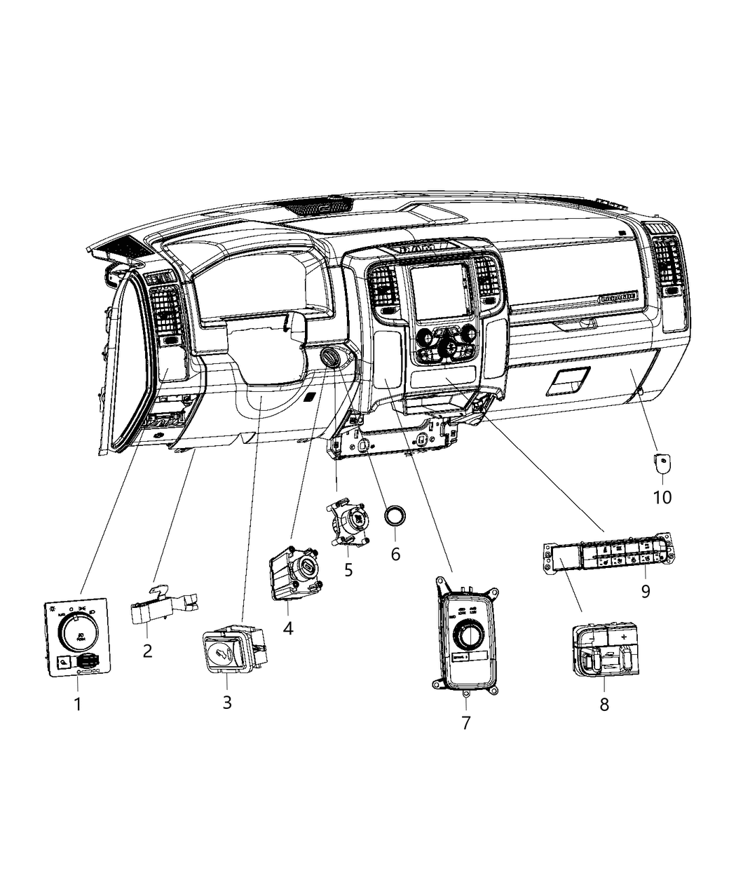 Mopar 68271164AA Switch Instrument Panel