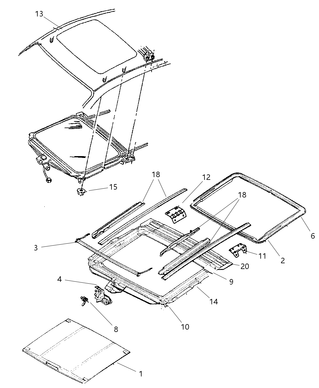 Mopar 5008347AC Deflector Sunroof Wind