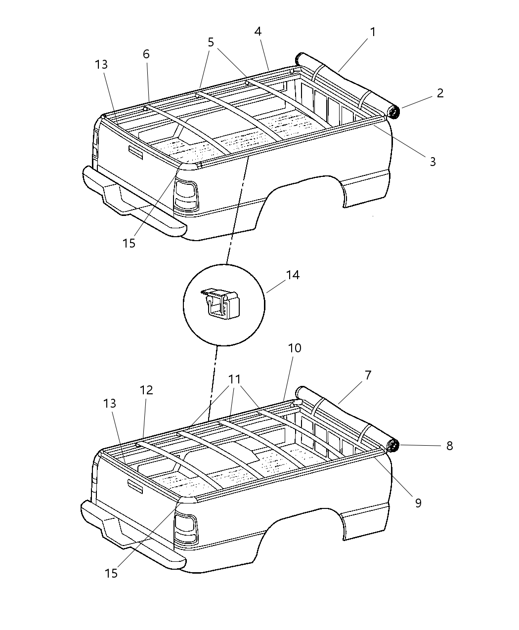 Mopar 55364013AA Rail Tonneau Cover