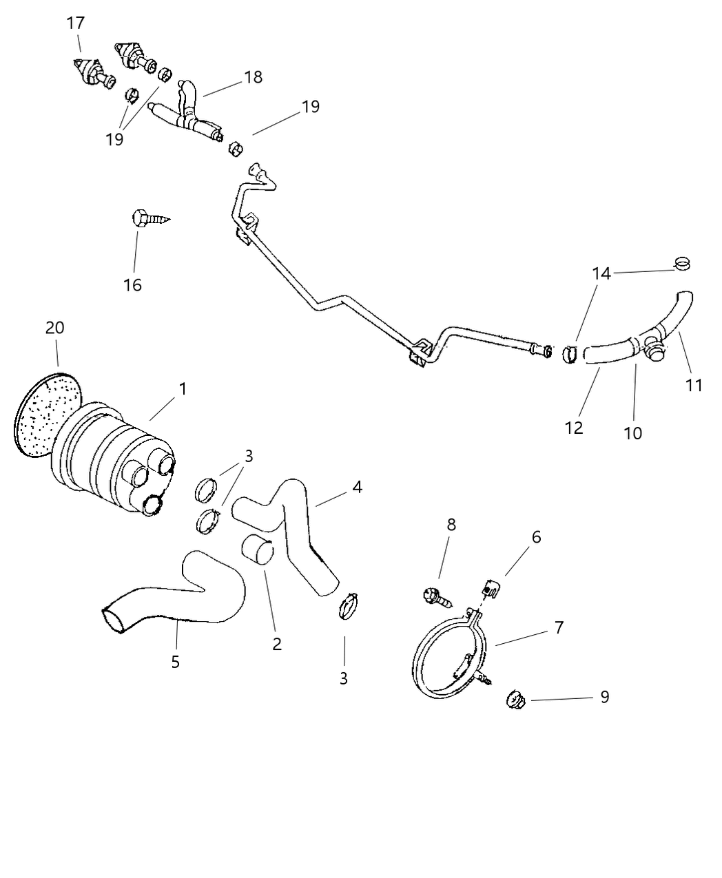 Mopar 53030661AB Tube Aspirator Downstream