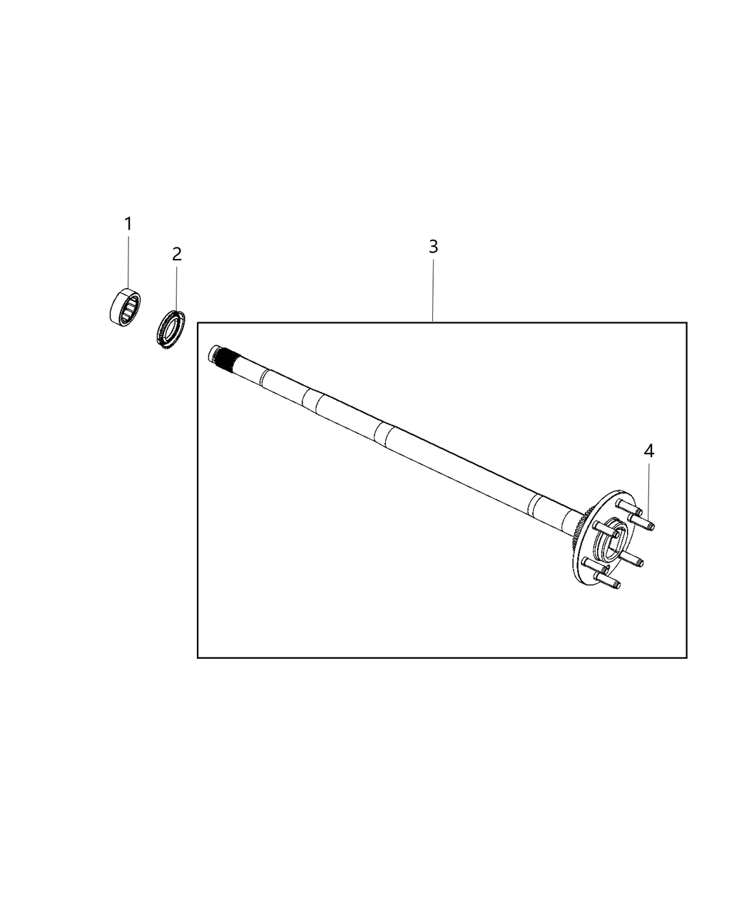 Mopar 68532754AA Shaft Axle Rear