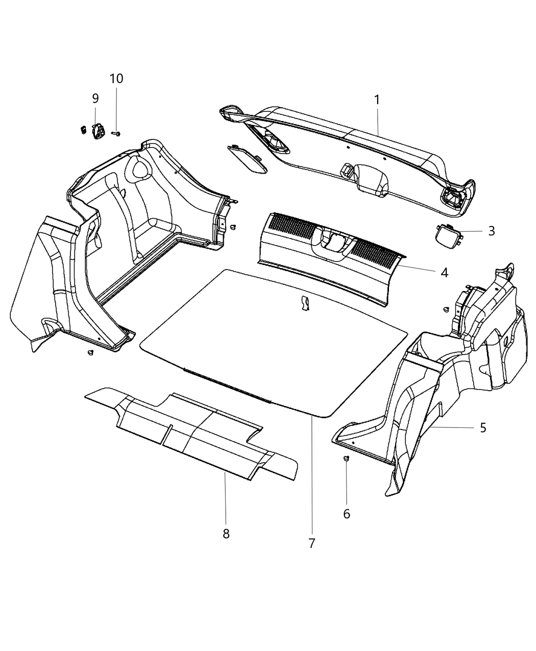 Mopar 5SA58VXLAA Carpet Wheelhouse