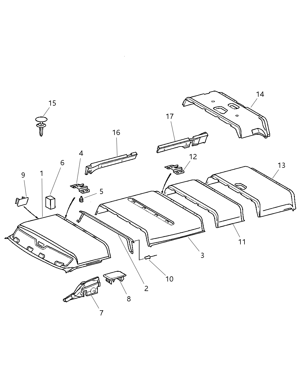 Mopar 5123516AA Spacer Foam Headliner