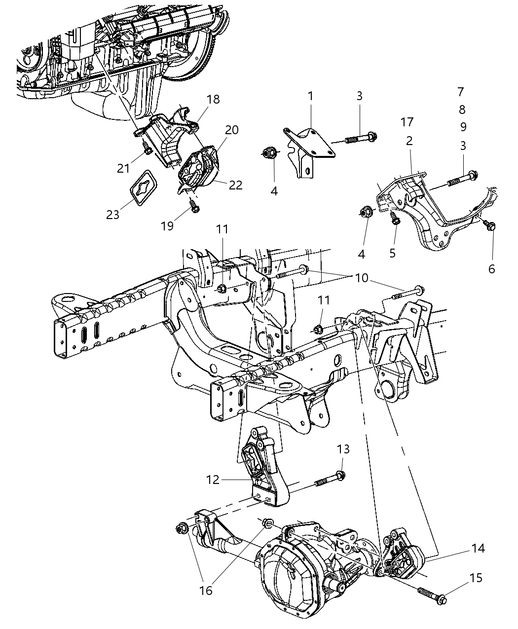 Mopar 52110053AC Bracket Engine Mount