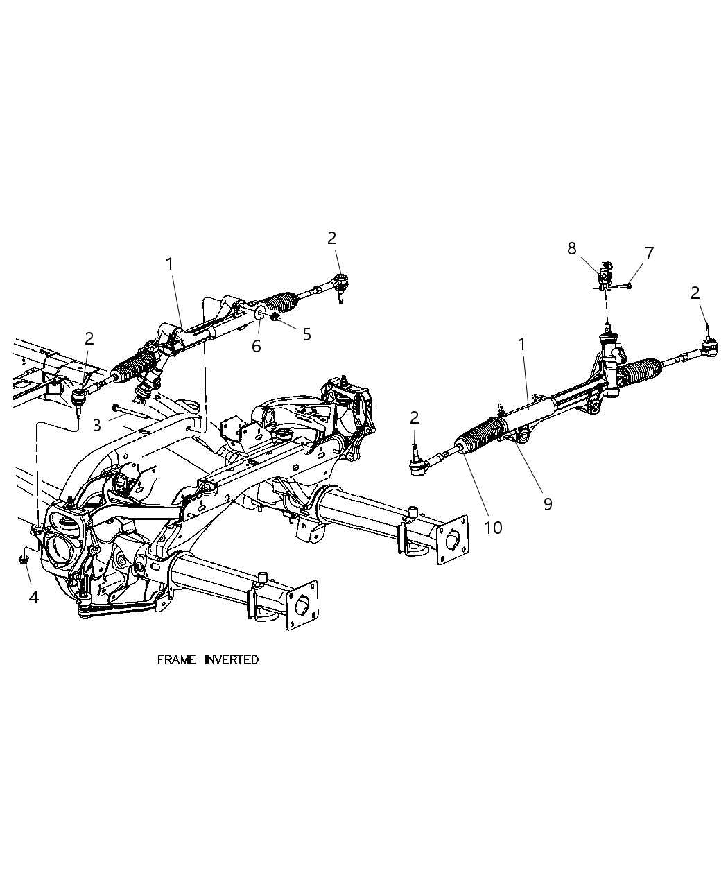 Mopar 68040226AA Tie Rod Kit Inner End